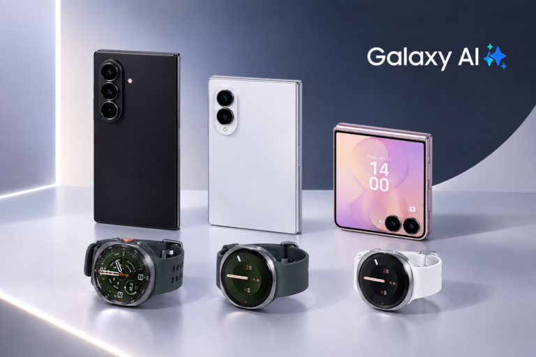 Presentación premium de dispositivos Galaxy AI